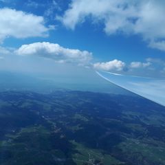 Flugwegposition um 12:25:46: Aufgenommen in der Nähe von Gemeinde Hittisau, Österreich in 2594 Meter
